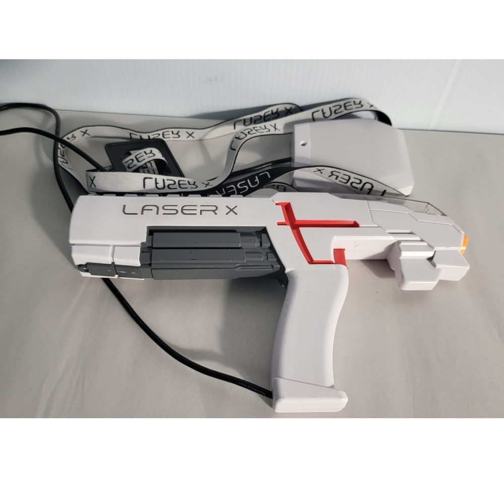 Laser X Single Laser Tag Gaming Blaster Gun with Receiver White Red - Picture 3 of 6